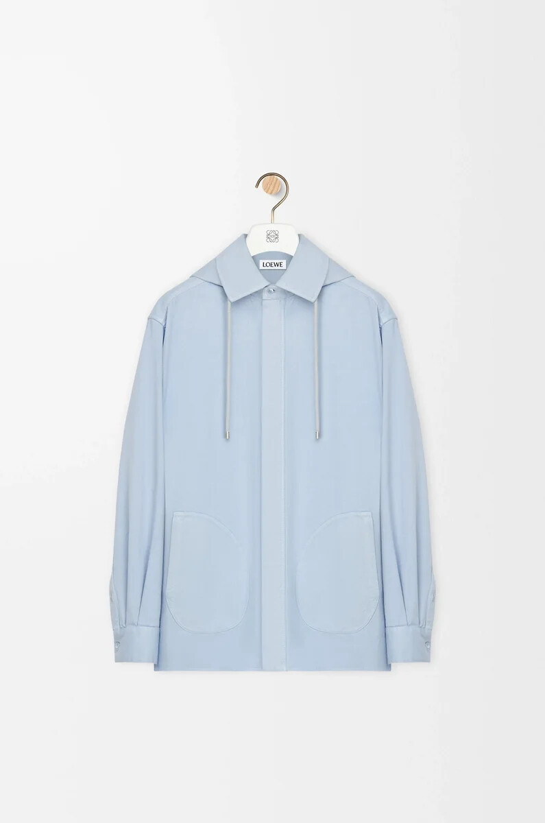 kapuzenshirt aus baumwolle hellblau
