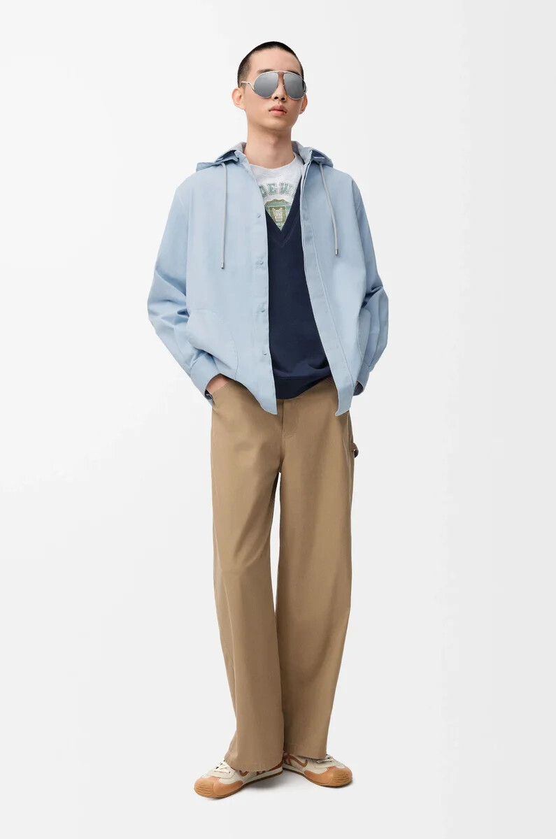 kapuzenshirt aus baumwolle hellblau