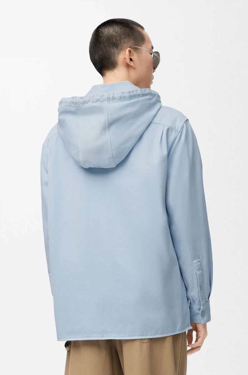kapuzenshirt aus baumwolle hellblau