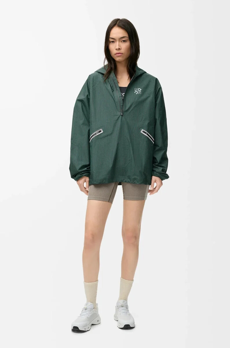 storm anorak aus technischem shell grünschwarz