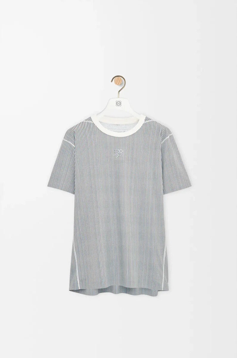 funktions-t-shirt aus jersey beigeblau