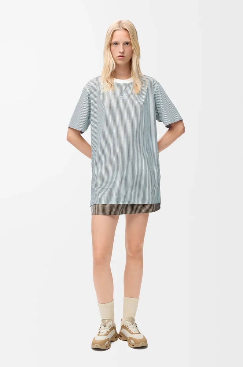 funktions-t-shirt aus jersey beigeblau