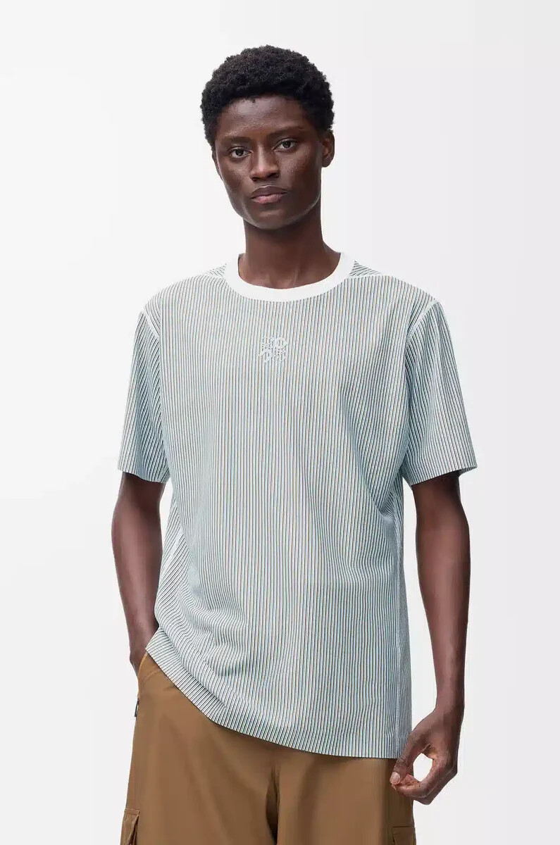 funktions-t-shirt aus jersey beigeblau