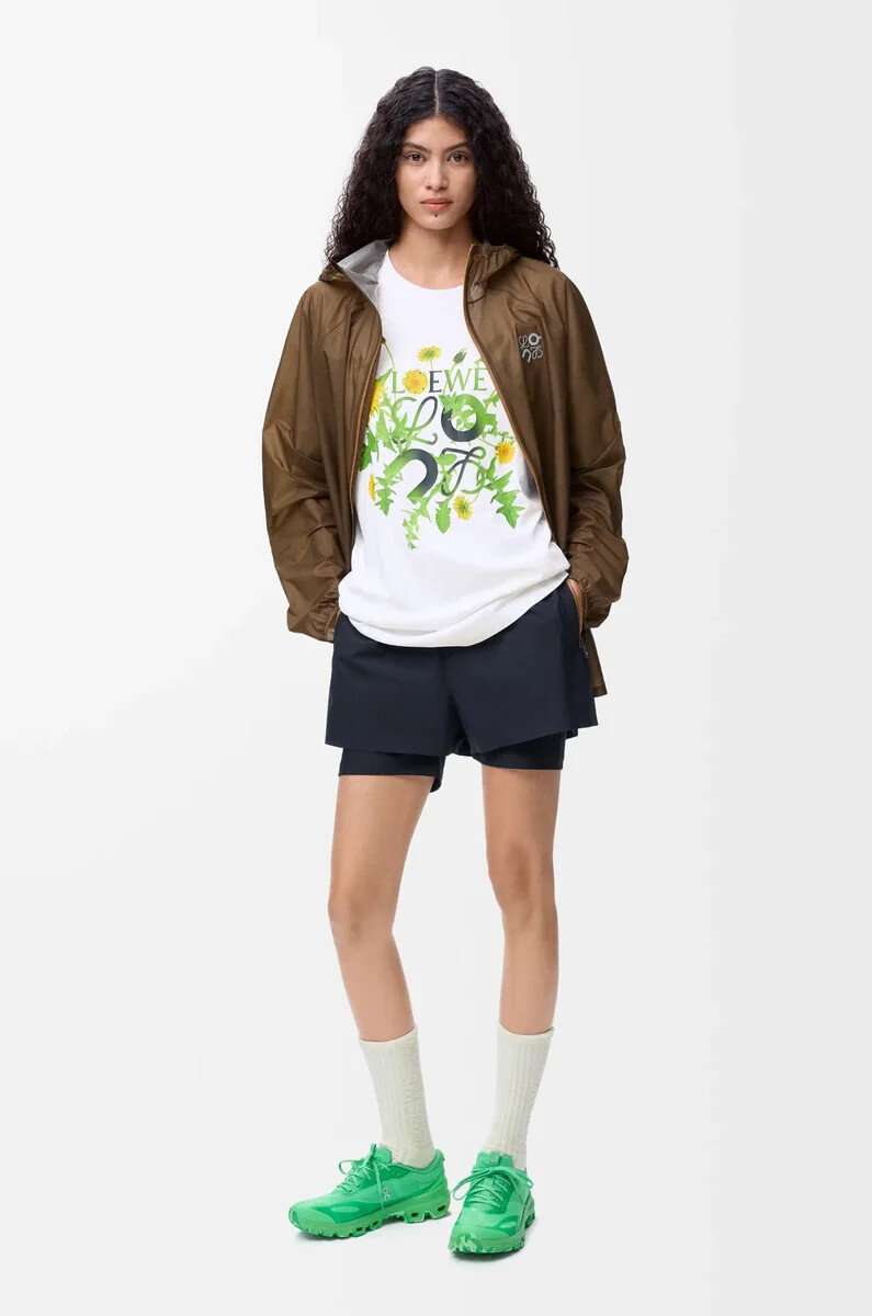 funktions-t-shirt aus weißem jersey