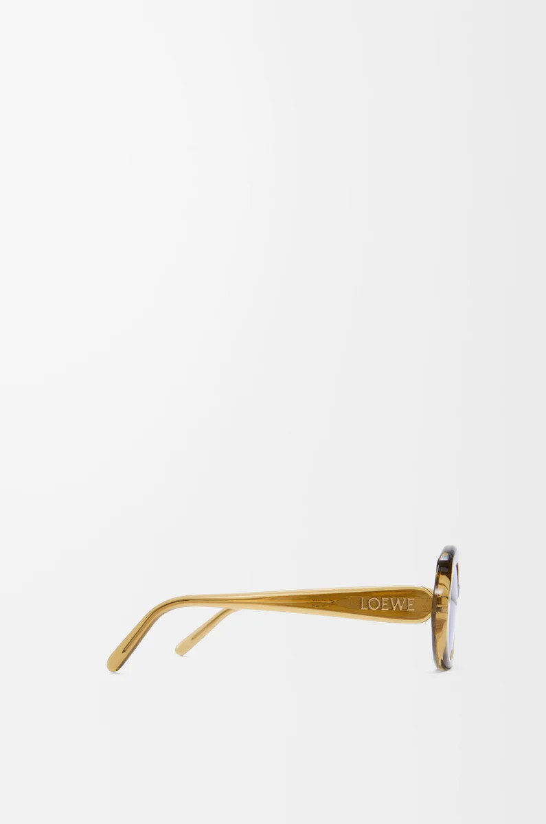 mini oval slim sonnenbrille transparent olive