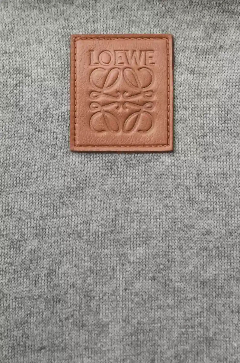 polo-sweatshirt aus baumwolle und kaschmir bleigrau