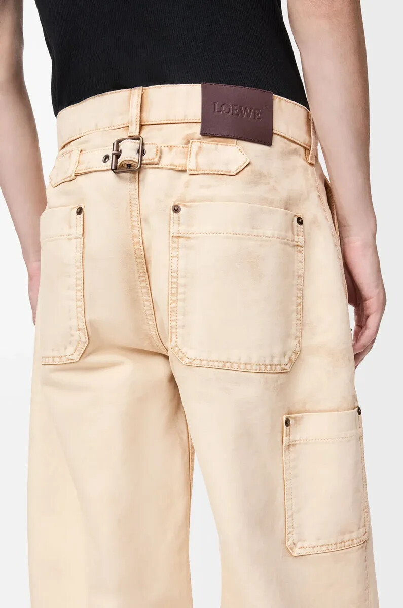 hose aus baumwolle beige