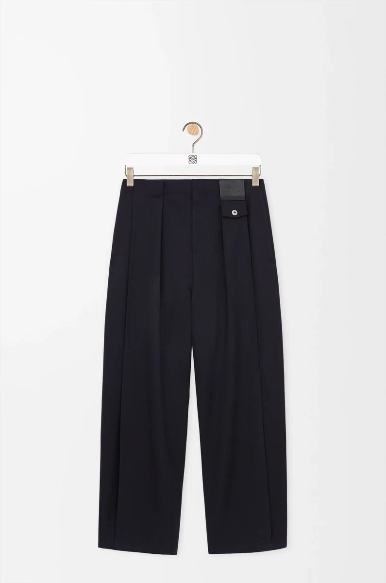 hose aus wolle dunkelblau