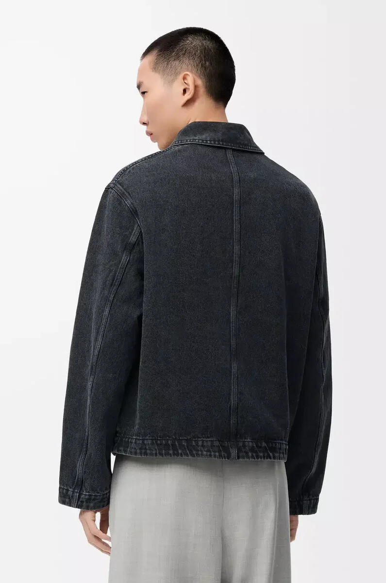 schwarze arbeitsjacke aus denim