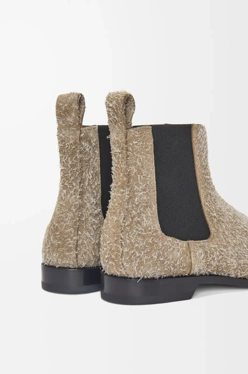 campo chelsea-boot aus gebürstetem wildleder in khakigrün